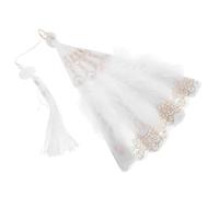 TOYANDONA Ventaglio con Piume Ricamate Ventaglio Vintage Portatile per Belly Dance Studenti Accessorio per Tea Party e Feste
