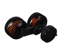 TOYANDONA Ventilatore da Auto Doppia Testa e Ventosa, Ricaricabile, Angoli Regolabili e Rotazione a 360°, per Festa in Campeggio o Viaggio