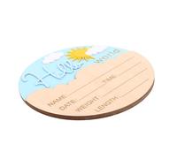TOYANDONA Wooden Newborn Welcome Plaque For Photo Prop And Hospital Nursery Unisex Design Timeless Keepsake For Celebrating Birth