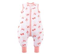 ToyaTec Sacco nanna con piedi, 2,5 Tog, super morbido, realizzato in rayon di bambù, per bambini, in fibra di bambù, per l'inverno, per l'autunno e l'inverno (rosa, 70cm (6-18 Mesi))
