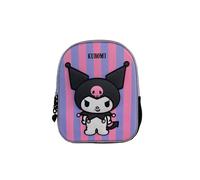TOYBAGS Zaino prescolare Kuromi 3D - Cinghie regolabili per comfort tutto il giorno - Interno completamente foderato e personalizzato - Personaggio 3D - 30 X 24 X 8 CM
