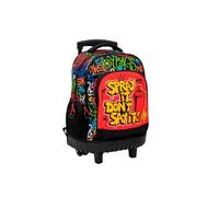 TOYBAGS Zaino Scuola Ranking Grafitti con Trolley Fisso - Doppio scomparto - Grande Capacità - Due ruote, stopper anteriori - Carrello compatto molto resistente - 44 X 34 X 17 CM