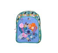 TOYBAGS Zaino Scuola Stitch Tropical - Doppio scomparto - con accessorio POM-POM adattabile al carrello - Scomparto porta baule - Schienale imbottito - 44 X 30 X 20 CM, multicolore, M, Casual