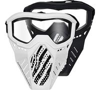 Toyer Confezione da 2 Maschere tattiche Maschera Compatibile con Nerf Rival, Apollo, Zeus, Khaos, Atlas, Artemis Blasters Rival Mask (Bianco e Nero)