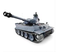 toyfigurehut Telecomando radiocomandato in scala 1:16, 2,4 Ghz, Tiger 1, carro armato da battaglia RC con fumo e suono (ingranaggi e tracce metalliche)