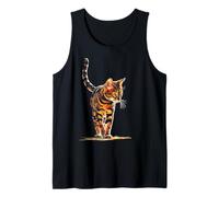 Toyger Cat Lover Ritratto Animale Illustrazione Opera d'Arte Canotta