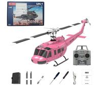ToyGhillied C032 Scala 1/48 UH-1 Huey 2.4G 6CH Flybarless RC Elicottero Modello Con Agganci Armamento Aggiornato (RTF Versione/Blu scuro)