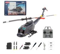 ToyGhillied C032 Scala 1/48 UH-1 Huey 2.4G 6CH Flybarless RC Elicottero Modello Con Agganci Armamento Aggiornato (RTF Versione/Blu scuro)