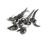 ToyGhillied Kit di modellini di puzzle 3D in metallo per adulti, kit di montaggio meccanico a dente di sega con squalo, decorazione creativa per la casa, regalo di compleanno per adolescenti e adulti