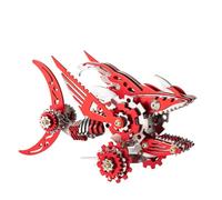 ToyGhillied Kit di modellini di puzzle 3D in metallo per adulti, kit di montaggio meccanico a dente di sega con squalo, decorazione creativa per la casa, regalo di compleanno per adolescenti e adulti