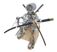 ToyGhillied Kit fai da te 3D fai da te in metallo con robot da collezione, kit samurai meccanico da collezione, lampada da scrivania fai da te, decorazione, regalo unico per adulti e ragazzi