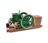 ToyGhillied Kit modello motore in metallo che funziona, regolatore di strozzamento Morse Z01 monocilindrico 4 tempi HM GasEngine Model - Motore con espositore in legno, decorazione industriale vintage