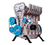 ToyGhillied Kit per modellini a combustione interna, set di modellini a quattro cilindri, motore per auto, kit di modelli, fai da te per la fisica, per adulti