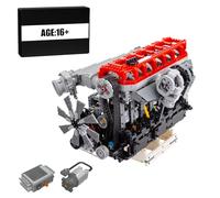 ToyGhillied MOC - Modellino di motore per adulti, modello turbocompressore da 3,0 l, con motore a 6 cilindri, 4 tempi, regalo per Natale, compleanno (1985 pezzi)