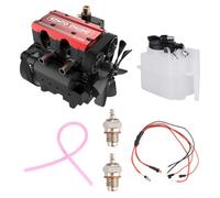 ToyGhillied SEMTO Engine ST-NF2 - Motore a combustione interna in metallo, a quattro tempi, raffreddato ad aria, modello Nitro a combustione interna, regalo per adulti (rosso)