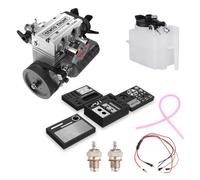 ToyGhillied SEMTO Engine ST-NF2 - Motore a combustione interna in metallo, a quattro tempi, raffreddato ad aria, modello Nitro a combustione interna, regalo per adulti (argento)