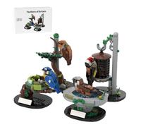 ToyGhillied Set di mattoncini da giardino per uccelli da giardino, 1285 pezzi, set di modellini animali, cinciola blu passero, picchio a farfalla, modello di esposizione naturale per adulti e