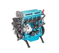 ToyGhillied TECH L4 Modello di motore che gira, DM111 3D in metallo turbocompresso in linea-quattro auto motore ingegneria meccanica assemblaggio fai da te L4 kit modello di motore L4, set fisico per