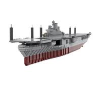 ToyGhillied WW2 USS Navy Aircraft Carrier Building Blocks Set, USS Intrepid (CV-11) WW2 Navy Essex-Class Aircraft Carrier-MOC Collectible Display Vessels Set per adulti, 12569 pezzi