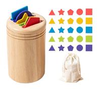 Toyhood Montessori - Giocattoli in legno, varie forme e colori per bambini, capacità motorie, forma sensoriale, giocattolo di smistamento, per 1 2 3 anni