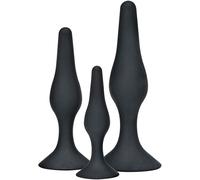 Toyjoy - anal play curvy companions plug anale 3 pezzi nero