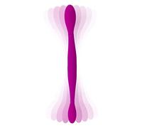 Vibratore doppio ricaricabile dildo vaginale anale fallo in silicone realistico