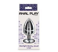 TOYJOY - PLUG ANAL CON JOYA GRANDE - PLATEADO