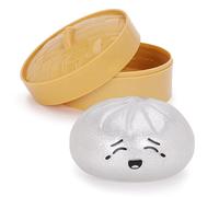 Toyland® Argento Metallizzato Giocattolo sensoriale Antistress a Forma di Bao con Scatola di plastica per la Cottura a Vapore - Giocattolo Antistress per Bambini - dai 3 Anni in su