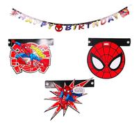 Toyland® Banner 'Happy Birthday' di Spiderman da 1,2 m (4 piedi) - Decorazioni per feste di supereroi - Decorazioni di compleanno