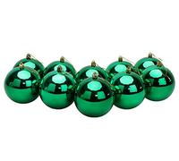 Toyland® Confezione da 10 palline di Natale extra larghe, 100 mm, colore: verde