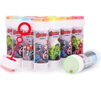 Toyland® Confezione da 12 Avengers Bolle con Bacchette, Soluzione da 60ml e Coperchio Labirinto Originale - Giocattoli per Soldi da Tasca e Sacchetti