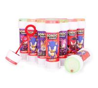 Toyland® Confezione da 12 bolle di sapone Sonic the Hedgehog con bacchette, soluzione da 60 ml e coperchio a labirinto - Giocattoli per paghette e sacchetti regalo