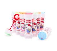 Toyland® Confezione da 12 Hello Kitty Bolle con Bacchette, Soluzione da 60ml e Coperchio Labirinto Originale - Giocattoli per Soldi da Tasca e Sacchetti