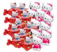 Toyland® Confezione da 20 - Hello Kitty Mini palloncini in lamina con personaggi - Bastoncini e supporti inclusi - Decorazioni per feste di compleanno