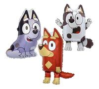 Toyland® Confezione da 3 Palloncini in Foil Bluey - 29" Muffin, 30" Socks & 34" Rusty - Decorazioni per Feste per Bambini