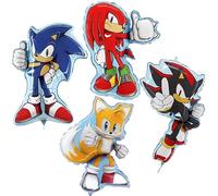 Toyland® Confezione da 4 palloncini in foil a forma di Sonic da 81 cm (32") - Sonic, Tails, Knuckles, Shadow - Decorazioni per feste per bambini
