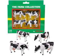 Toyland® Confezione da 4 - Vacche bovine frisone in scala 1:32 - The Farm Collection - Animali da cortile da collezione