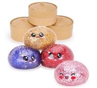 Toyland® Mystery Glitter Squishy Bao Dumpling Giocattolo Sensoriale Antistress con Scatola di Plastica per la Vaporiera - Giocattolo da Spremere per Bambini - 1 Scelta Casuale - Età 3+