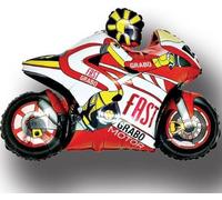 Toyland Palloncino foil a forma di moto rossa da 99 cm (39 ") - Palloncini per feste per bambini