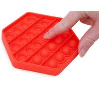 Toyland® Push Bubble Pop Bubble Giocattolo sensoriale "Pop It" - Moltissimo tra cui scegliere (Esagono rosso)