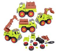 Toyland® Set di 4 - Veicoli agricoli fai da te da 11 cm (4,3") e cacciavite - Assembla e costruisci i tuoi veicoli agricoli - Camion giocattolo