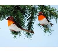 Toyland® - Set di 6 pettiolini per albero di Natale, decorazioni per torte