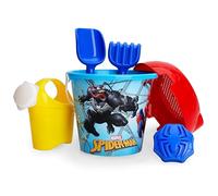 Toyland® Spiderman Set Secchiello e Paletta da 6 Pezzi con Annaffiatoio - Gioco con Sabbia e Acqua - Giocattoli da Spiaggia - età 2 Anni +