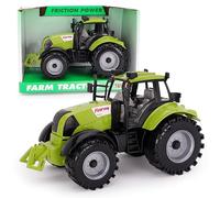 Toyland Trattore agricolo con cappuccio apribile - disponibile in rosa, rosso e verde