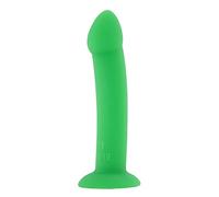 Toylie Dildo in silicone "Fyn", 17,5 cm, verde - morbido come la seta, flessibile, ergonomico, giocattolo sessuale vagina con ventosa - anche per giochi d'amore anali - Made in Germany - inodore