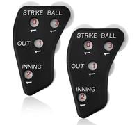 TOYMIS 2 indicatori di direzione arbitro, clicker a 4 ruote da baseball, per registrare palle da sciopero e inning, per allenatori di softball (nero)