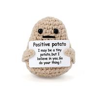 TOYMIS Mini Patata Positiva Divertente, 7,5cm Patata Positiva Lavorata a Maglia Carina Creativa Positive Potato per Regali di Compleanno Decorazione per Feste Incoraggiamento