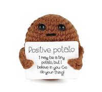 TOYMIS Mini Positive Potato, 5,1cm Interessante Patata Positiva Divertente Patata Positiva Patata Positiva Lavorata a Maglia per Regali di Compleanno Decorazioni per Feste Incoraggiamento