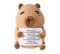 TOYMIS Peluche Capibara Positivo, Figura Peluche Capibara Creativo con Carta Positiva Figura Giocattolo Capibara Bambola Morbida Capibara Cheer up Regalo Ricordo per Decorazioni per Feste in Ufficio
