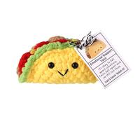 TOYMIS Taco Supporto Emotivo, Peluche Supporto Emotivo All'Uncinetto Peluche Supporto Emotivo Fatto a Mano Parole Positive Adorabile Bambola All'Uncinetto